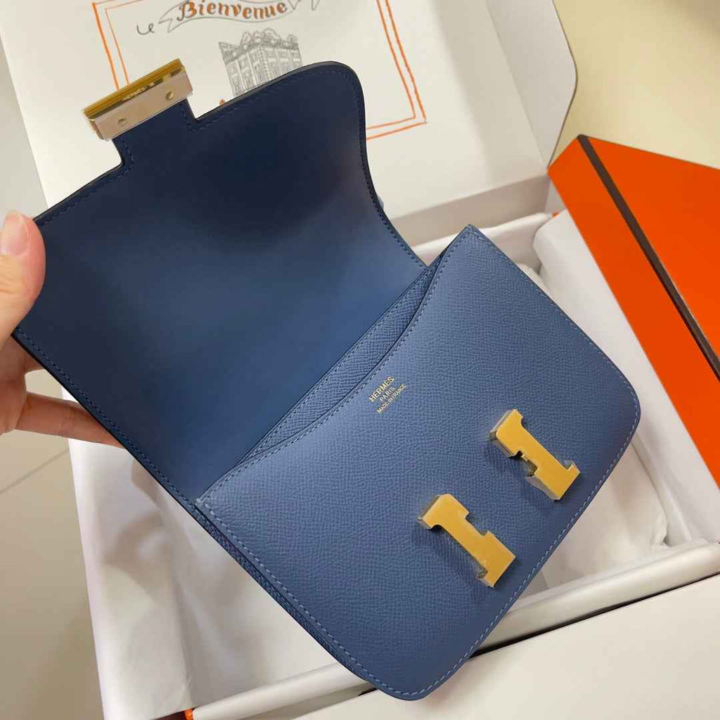 Hermes Constance Bag 19 Dark Purple Epsom Leather Gold H0839313 - Default Title - View 3