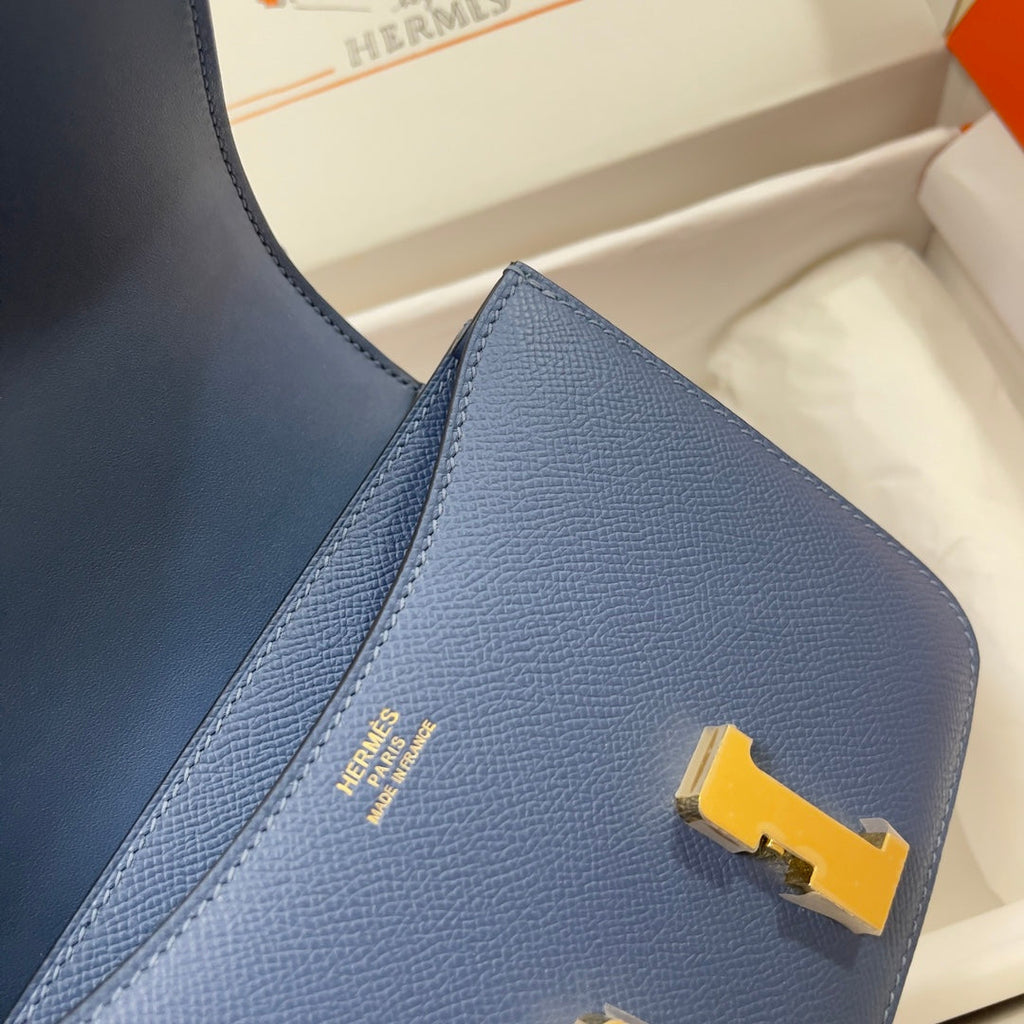 Hermes Constance Bag 19 Dark Purple Epsom Leather Gold H0839313 - Default Title - View 7