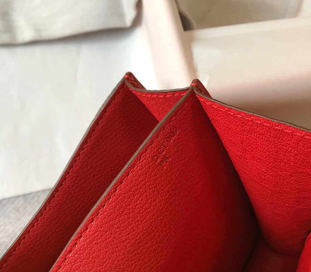 Hermes Constance Bag Red Crocodile Leather Gold H2807 - 18cm - View 9