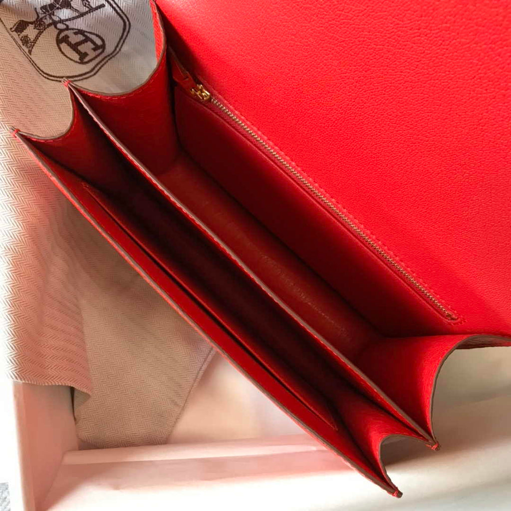Hermes Constance Bag Red Crocodile Leather Gold H2807 - 18cm - View 6