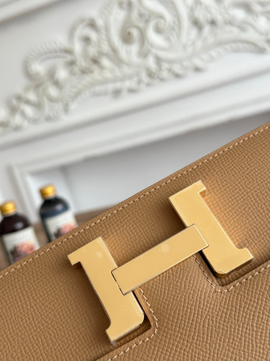 Hermès Constance bag in Apricot Epsom leather H382684 - Gold - View 7