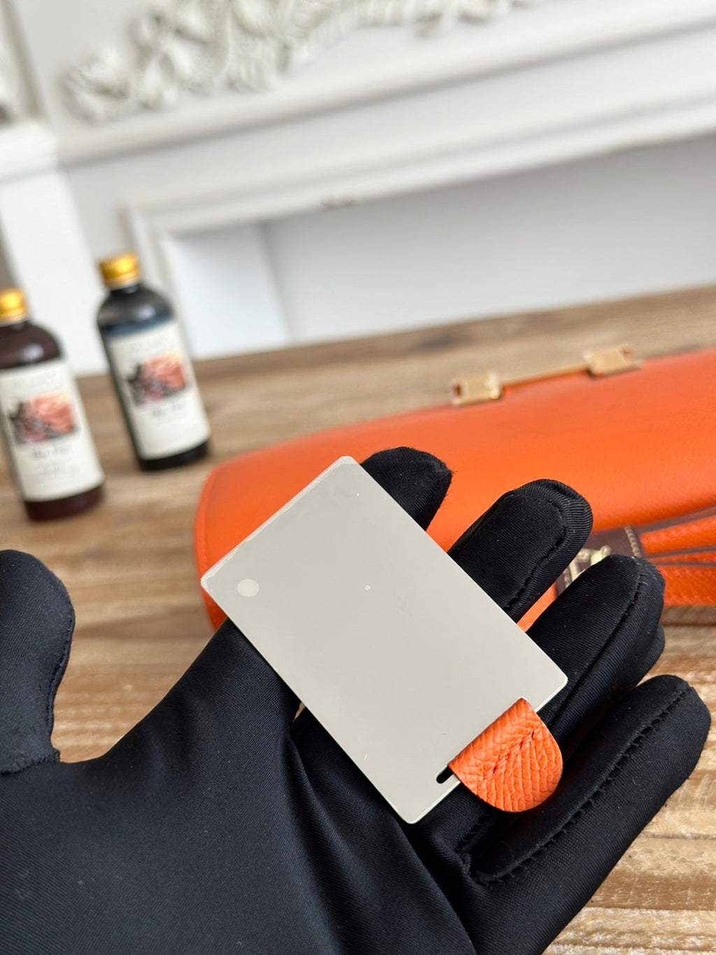 Hermès Constance bag in Orange Epsom leather H382699 - Gold - View 7