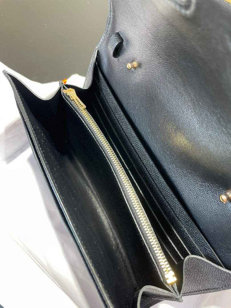 Hermes Constance Long To Go wallet H080126 Black Gold - Default Title - View 5