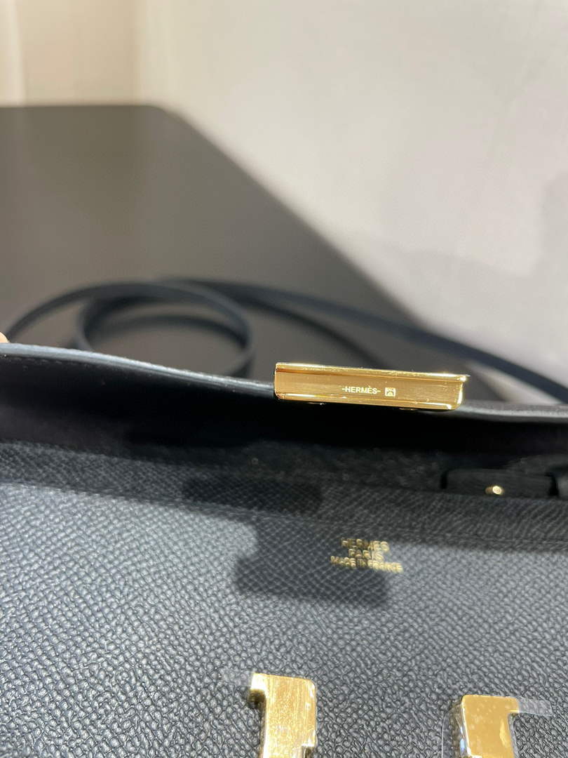 Hermes Constance Long To Go wallet H080126 Black Gold - Default Title - View 7