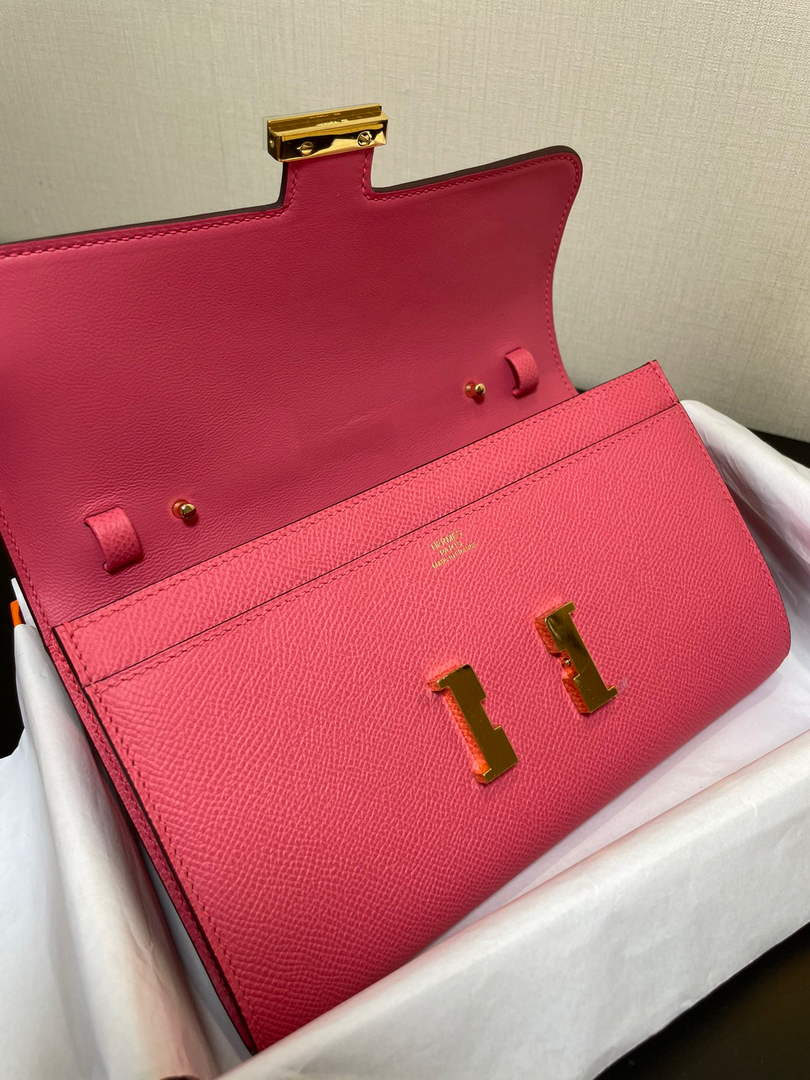 Hermes Constance Long To Go wallet H080126 plum gold - Default Title - View 5
