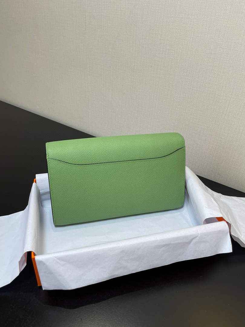 Hermes Constance Long To Go wallet H080126 light green gold - Default Title - View 2