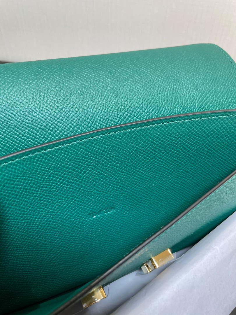 Hermes Constance Long To Go wallet H080126 green gold - Default Title - View 6