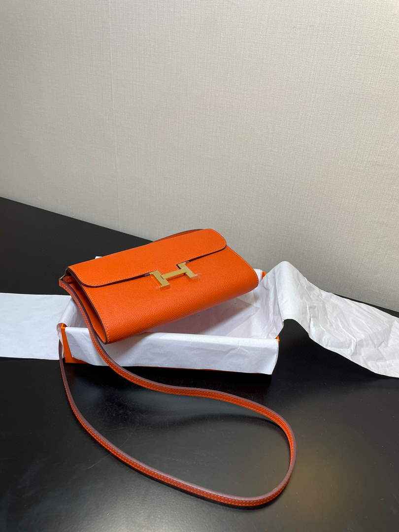 Hermes Constance Long To Go wallet H080126 Orange gold - Default Title - View 2