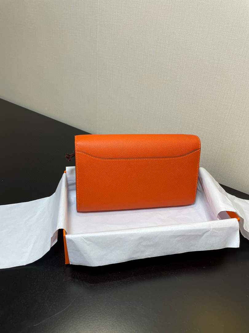 Hermes Constance Long To Go wallet H080126 Orange gold - Default Title - View 3