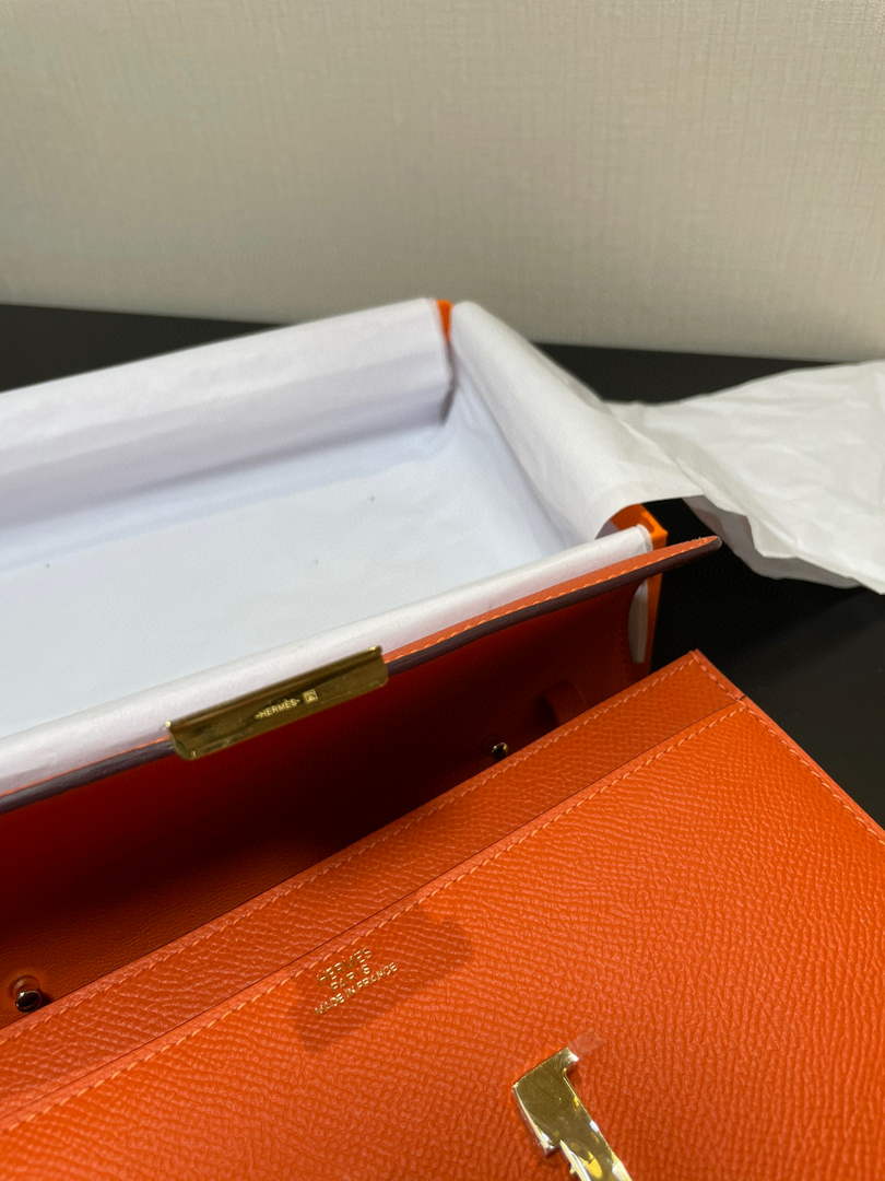 Hermes Constance Long To Go wallet H080126 Orange gold - Default Title - View 7