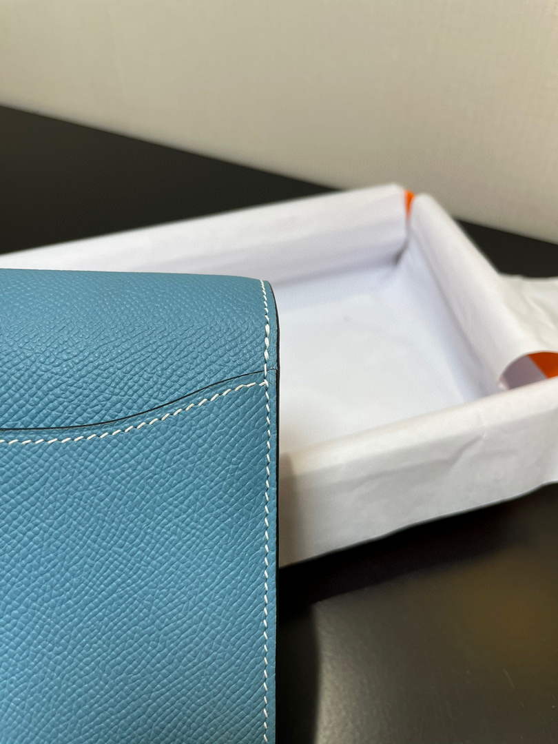Hermes Constance Long To Go wallet H080126 Sky Blue Gold - Default Title - View 6