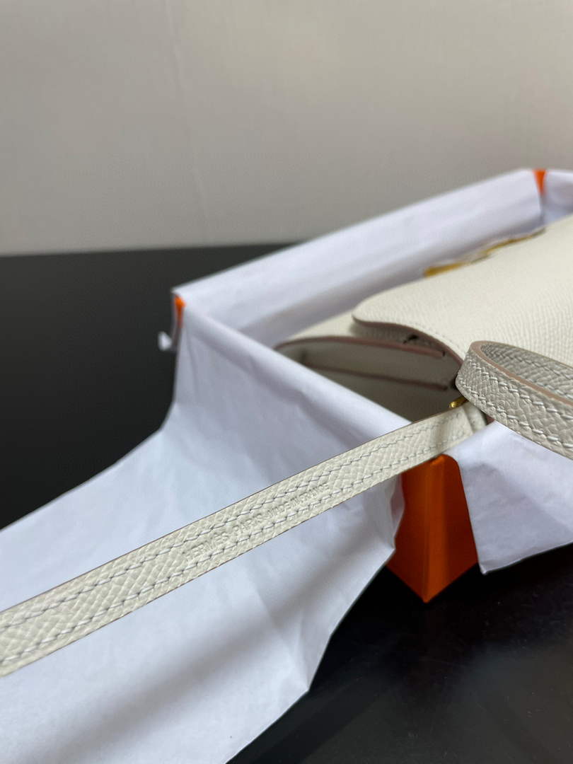 Hermes Constance Long To Go wallet H080126 White Gold - Default Title - View 8