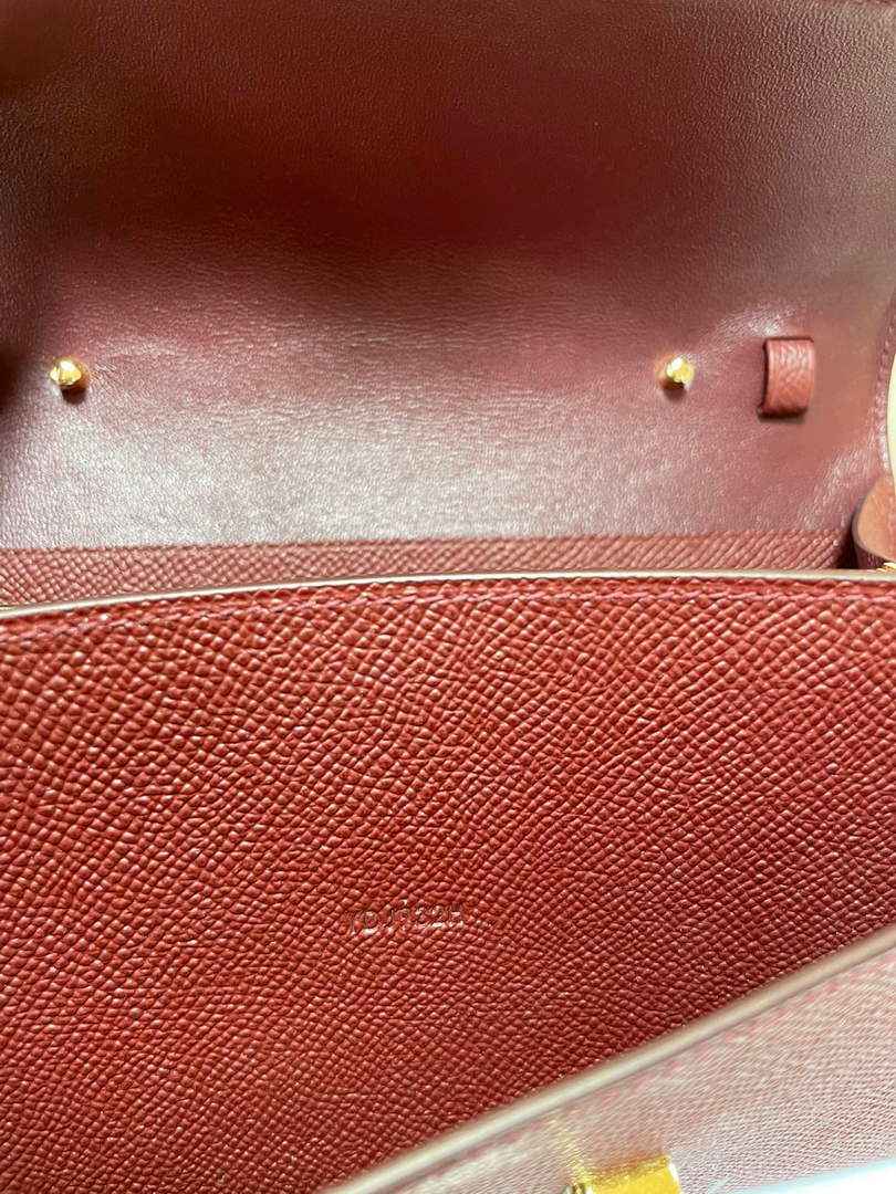Hermes Constance Long To Go wallet H080126 wine red gold - Default Title - View 5