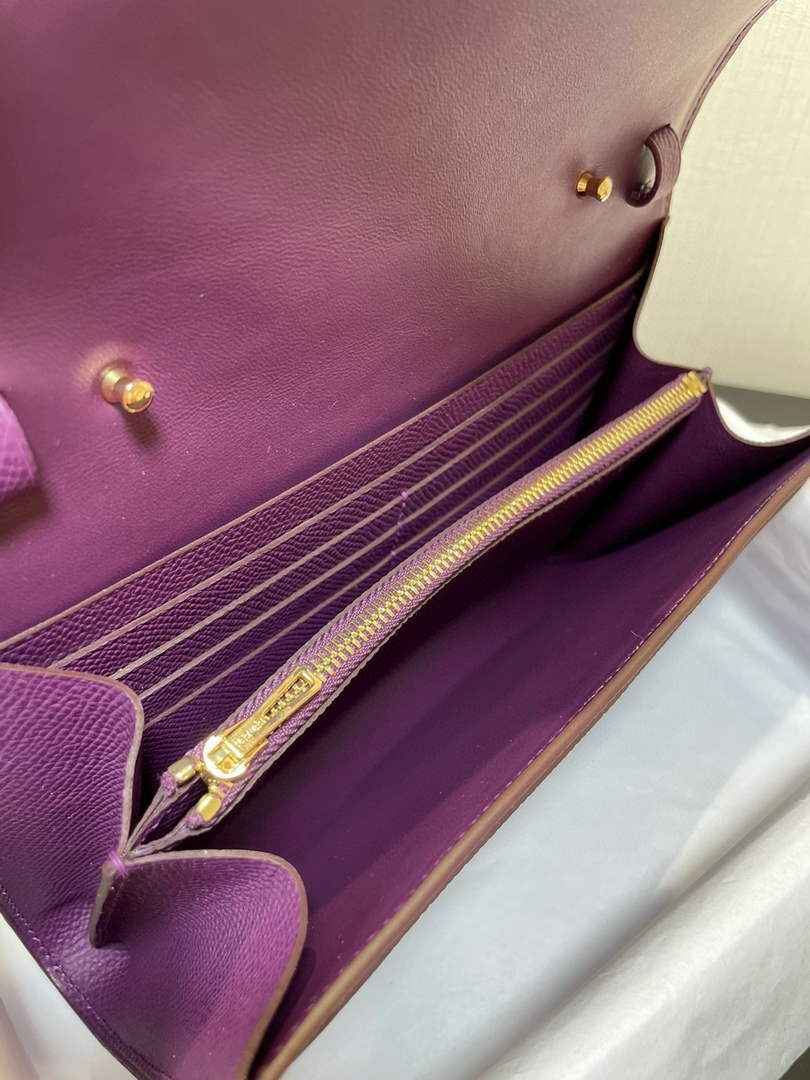 Hermes Constance Long To Go wallet H080126 Purple Gold - Default Title - View 5