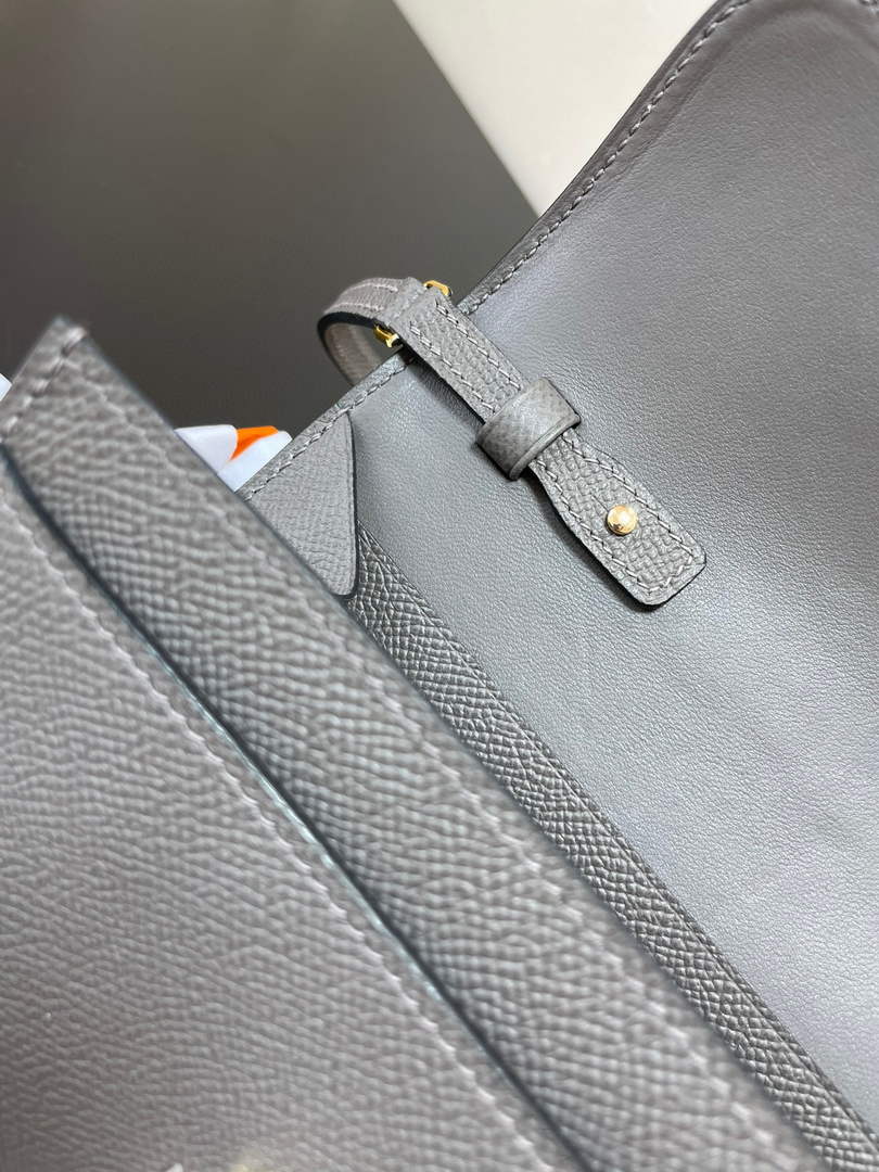 Hermes Constance Long To Go wallet H080126 dark gray gold - Default Title - View 8