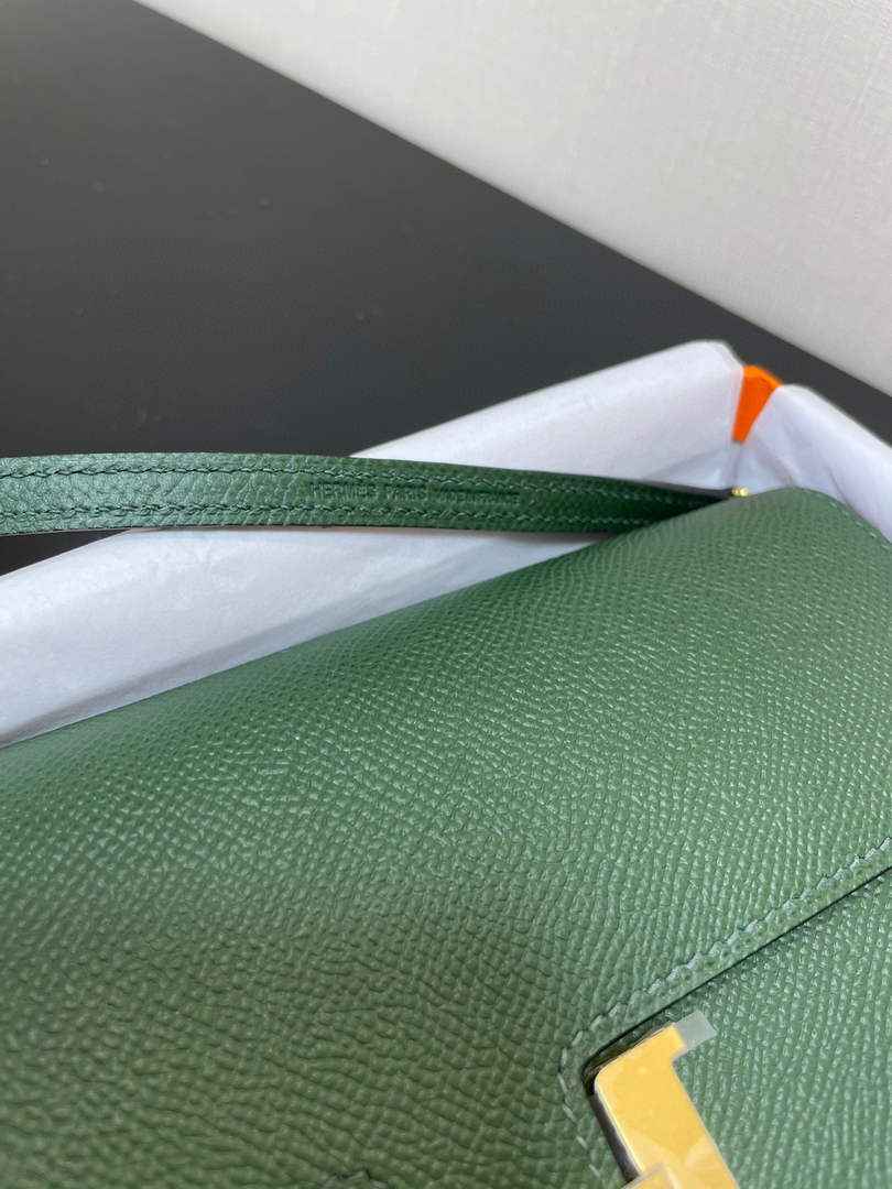 Hermes Constance Long To Go wallet H080126 dark green gold - Default Title - View 5