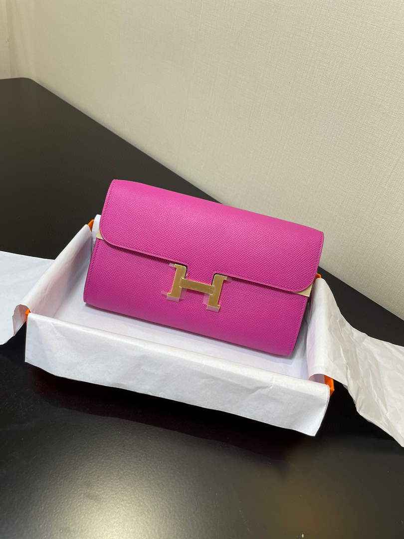 Hermes Constance Long To Go wallet H080126 purpel gold - Default Title - View 1