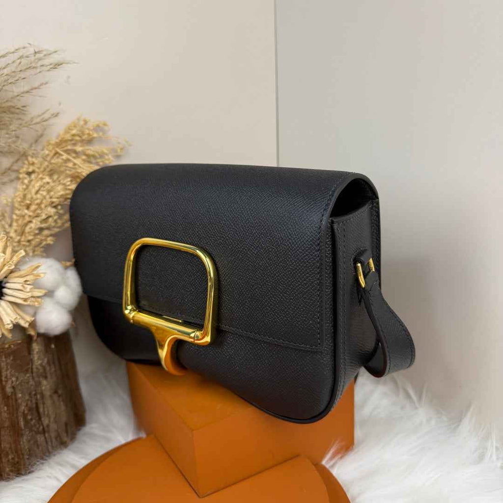 Hermès Della Cavalleria Elan Bag in Black Epsom Calfskin Gold Hardware - Default Title - View 2