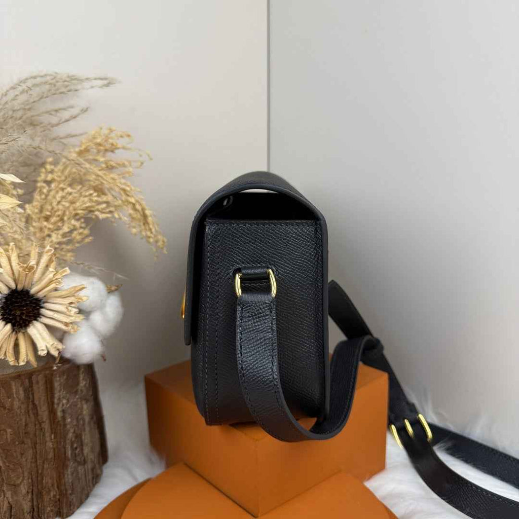 Hermès Della Cavalleria Elan Bag in Black Epsom Calfskin Gold Hardware - Default Title - View 4