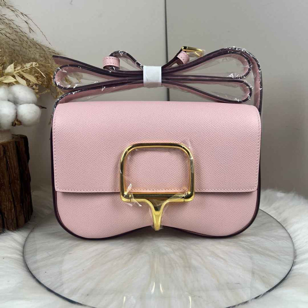 Hermès Della Cavalleria Elan Bag in Pink Epsom Calfskin Gold Hardware - Default Title - View 1