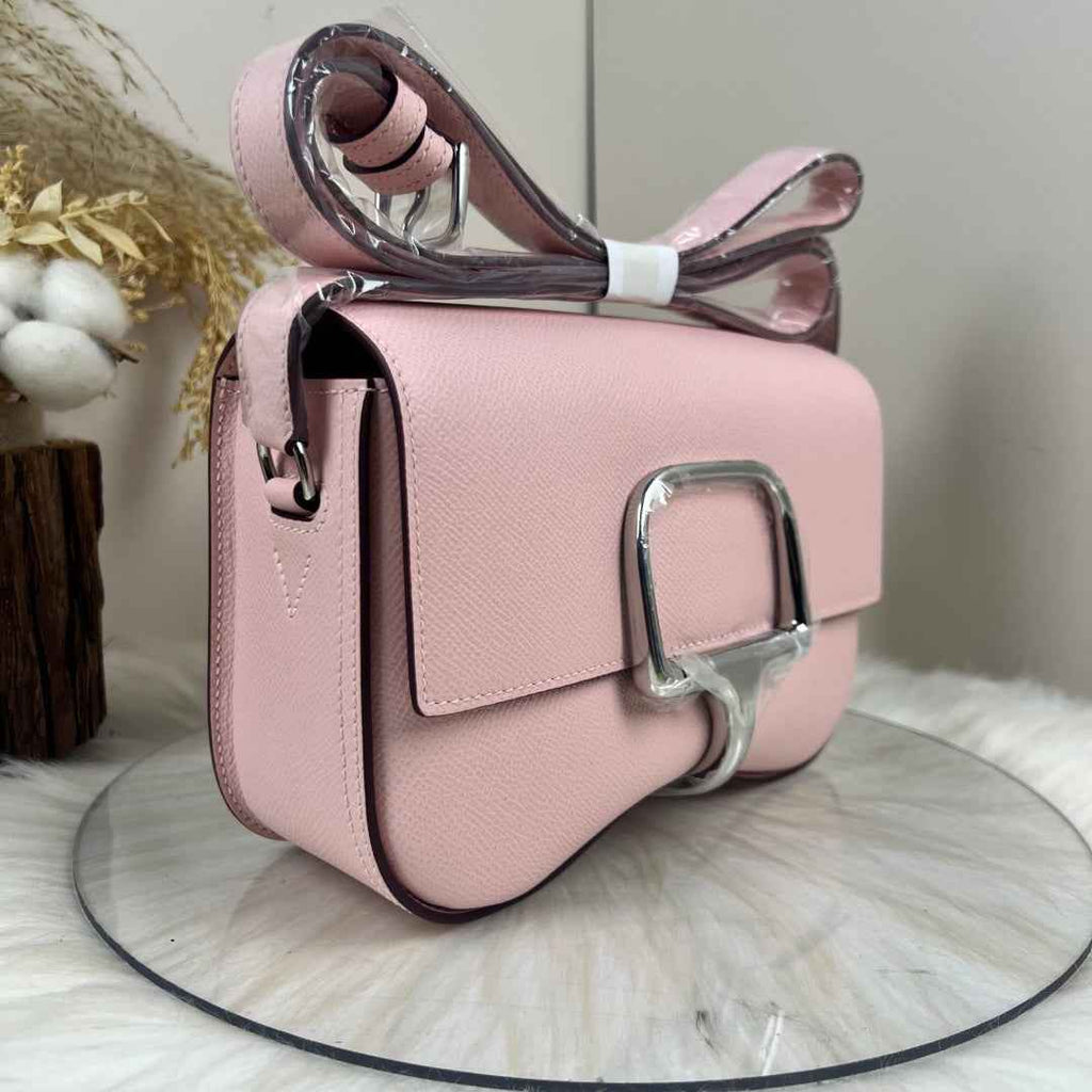 Hermès Della Cavalleria Elan Bag in Pink Epsom Calfskin Silver Hardware - Default Title - View 2