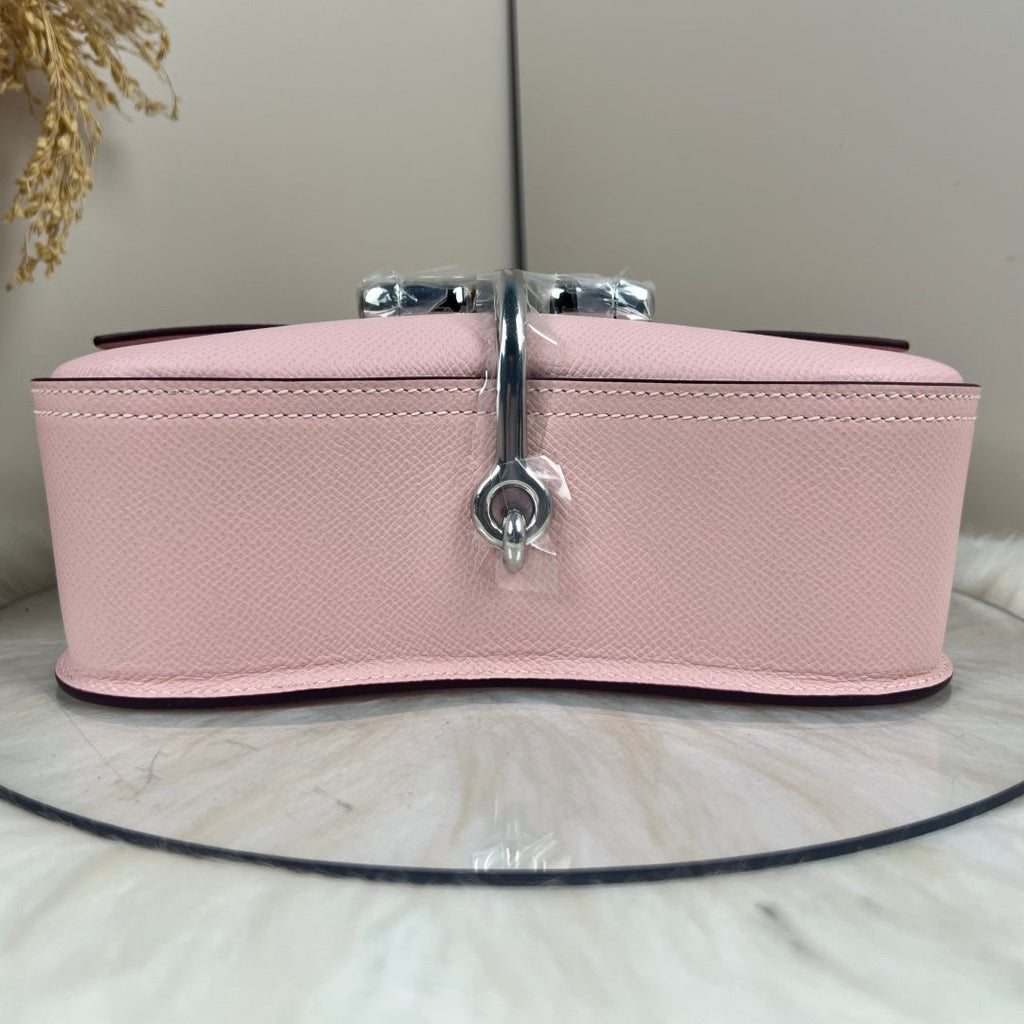 Hermès Della Cavalleria Elan Bag in Pink Epsom Calfskin Silver Hardware - Default Title - View 7