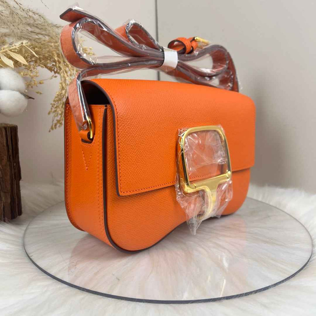 Hermès Della Cavalleria Elan Bag in Orange Epsom Calfskin Gold Hardware - Default Title - View 2