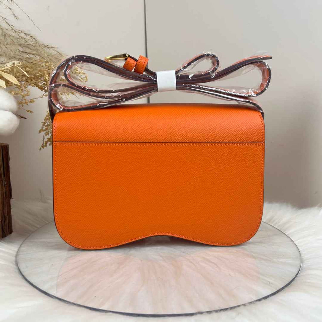 Hermès Della Cavalleria Elan Bag in Orange Epsom Calfskin Gold Hardware - Default Title - View 3