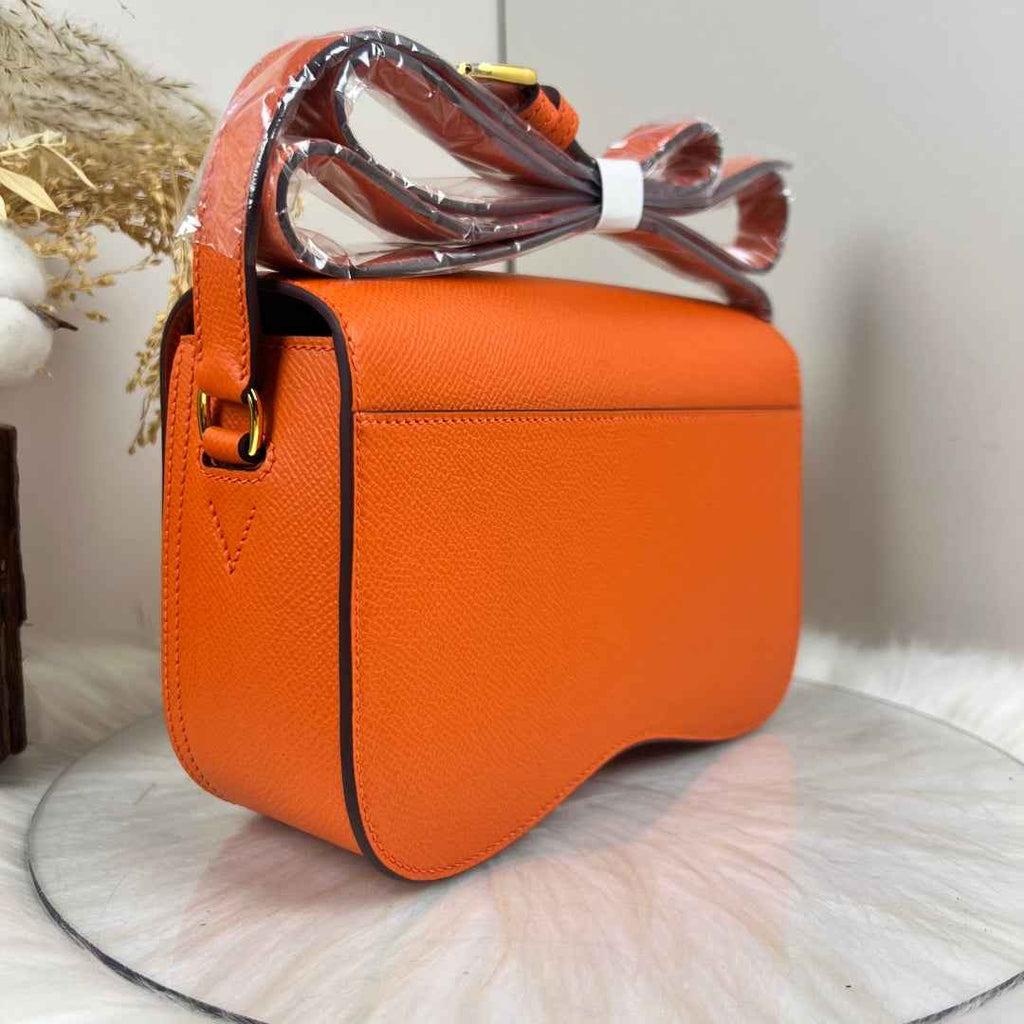Hermès Della Cavalleria Elan Bag in Orange Epsom Calfskin Gold Hardware - Default Title - View 4
