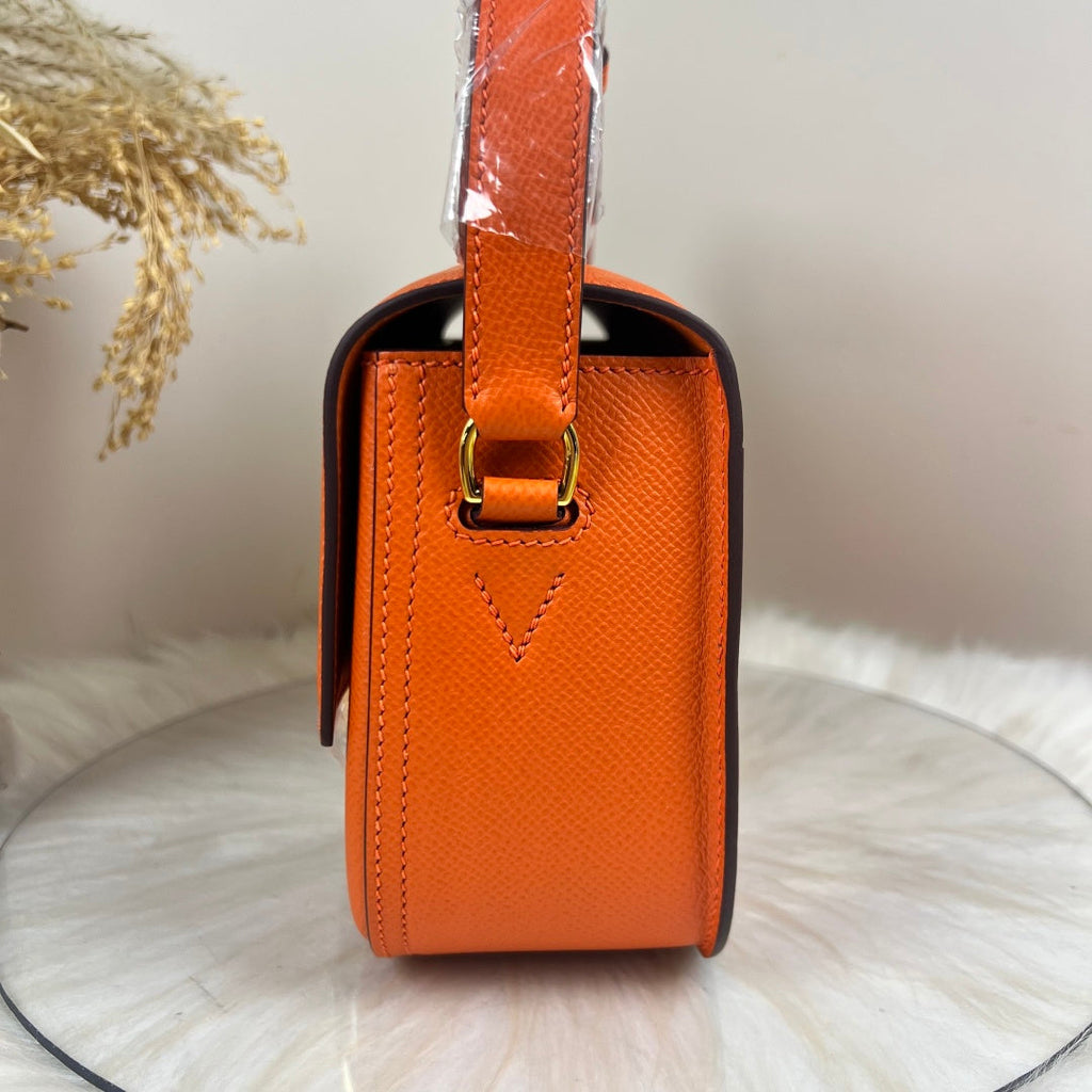 Hermès Della Cavalleria Elan Bag in Orange Epsom Calfskin Gold Hardware - Default Title - View 6