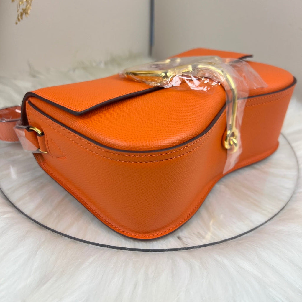 Hermès Della Cavalleria Elan Bag in Orange Epsom Calfskin Gold Hardware - Default Title - View 8