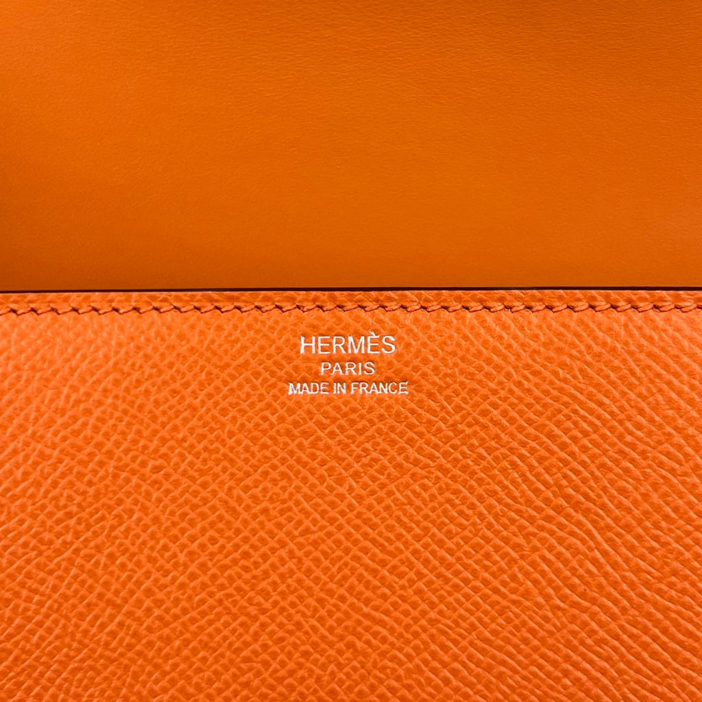 Hermès Della Cavalleria Elan Bag in Orange Epsom Calfskin Silver Hardware - Default Title - View 5