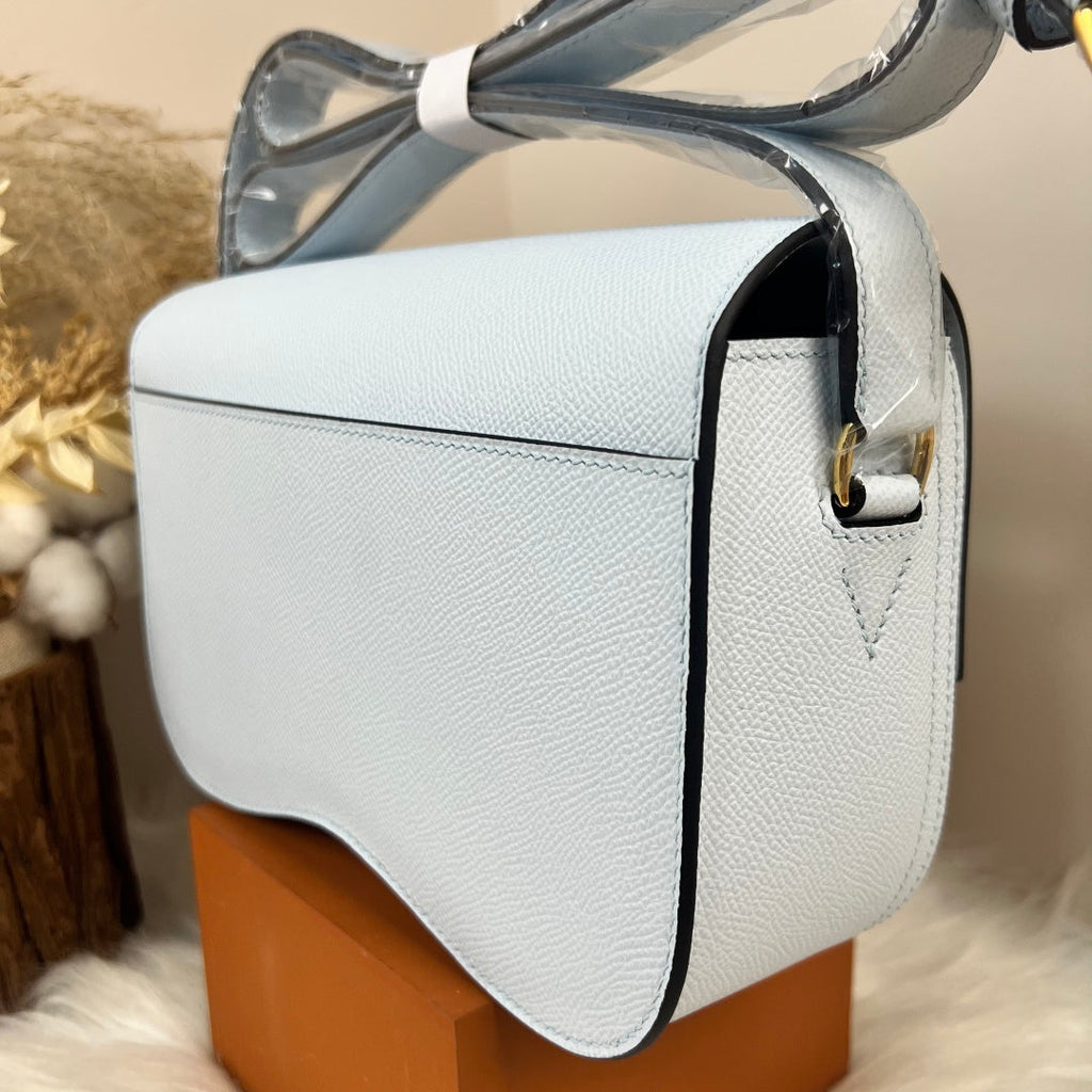 Hermès Della Cavalleria Elan Bag in Light Blue Epsom Calfskin Gold Hardware - Default Title - View 5