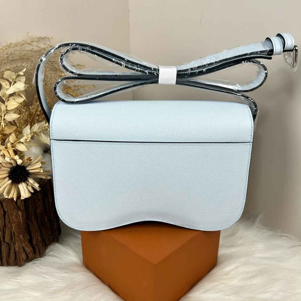 Hermès Della Cavalleria Elan Bag in Light Blue Epsom Calfskin Silver Hardware - Default Title - View 4