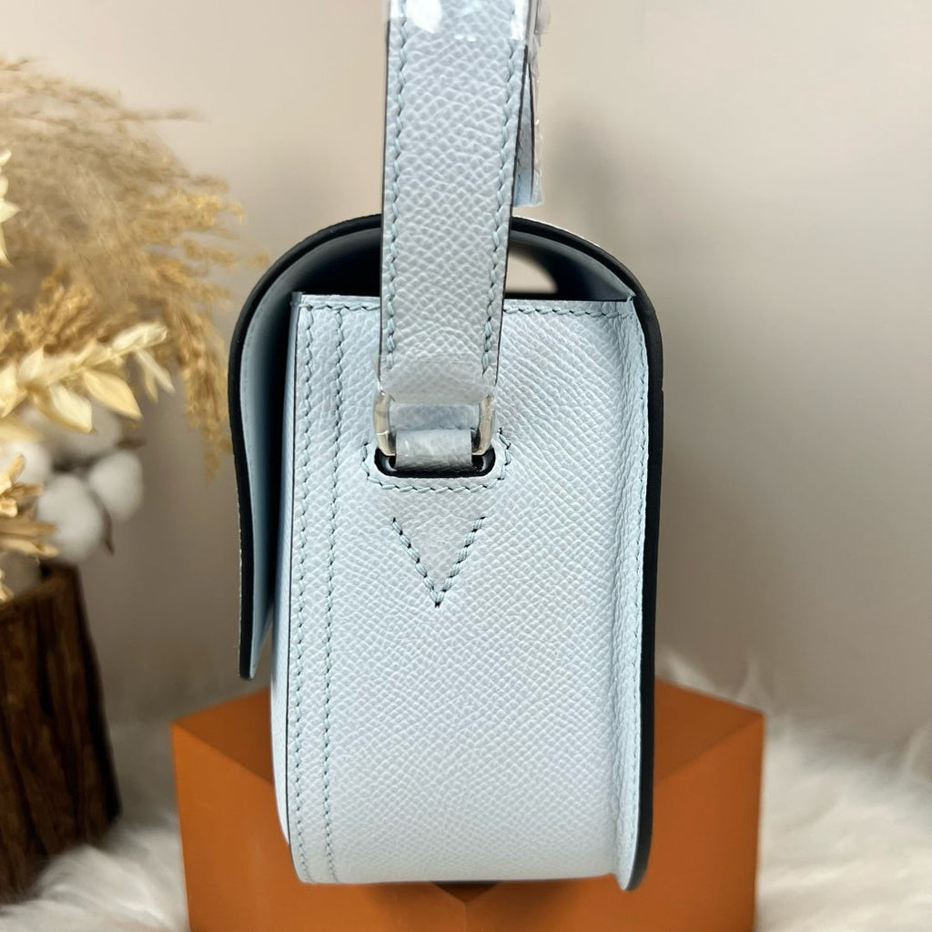 Hermès Della Cavalleria Elan Bag in Light Blue Epsom Calfskin Silver Hardware - Default Title - View 6