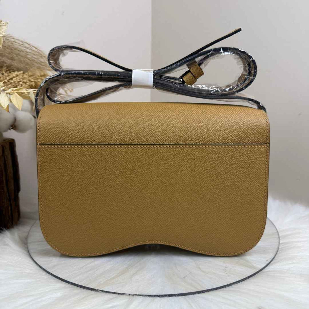 Hermès Della Cavalleria Elan Bag in Apricot Epsom Calfskin Silver Hardware - Default Title - View 3