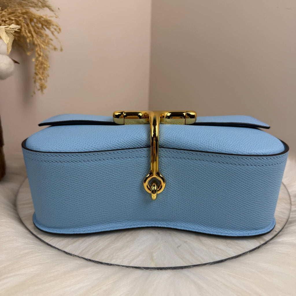 Hermès Della Cavalleria Elan Bag in Blue Epsom Calfskin Gold Hardware - Default Title - View 7