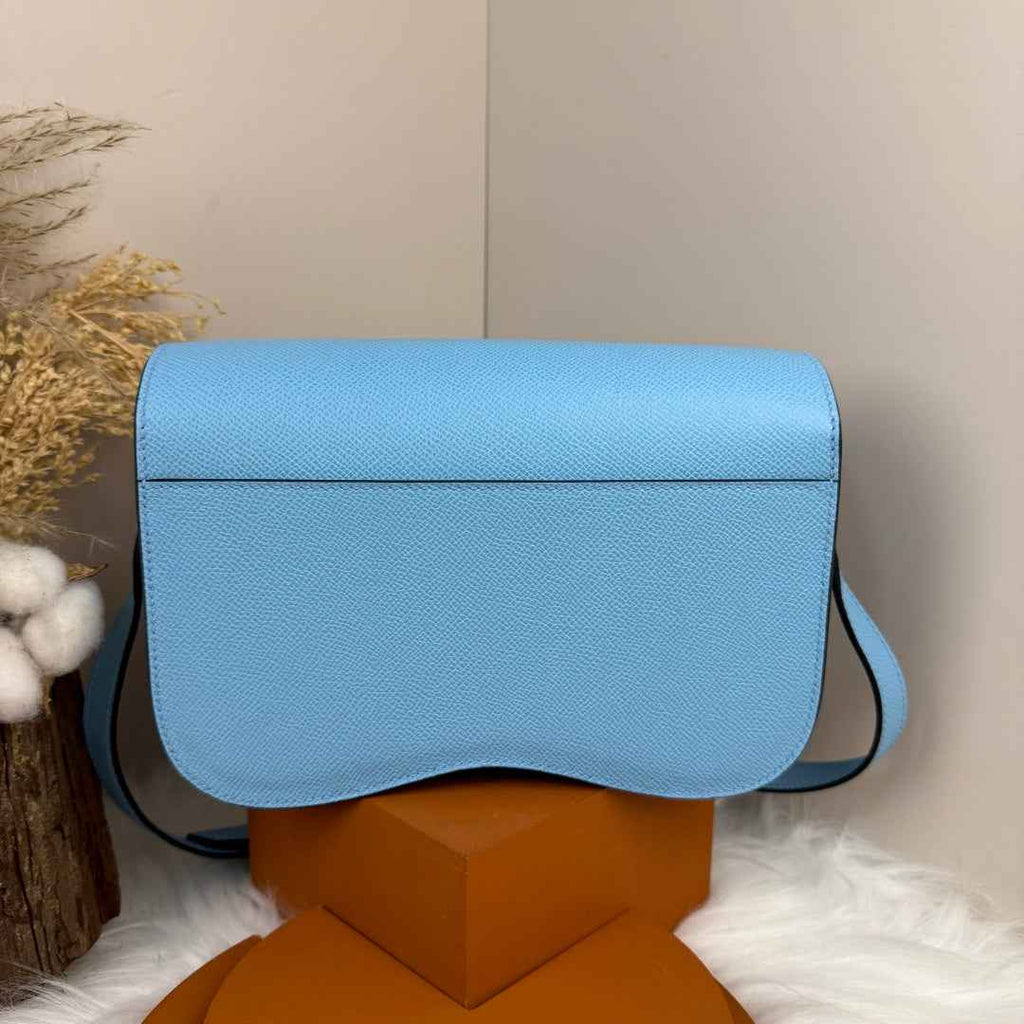 Hermès Della Cavalleria Elan Bag in Blue Epsom Calfskin Silver Hardware - Default Title - View 3