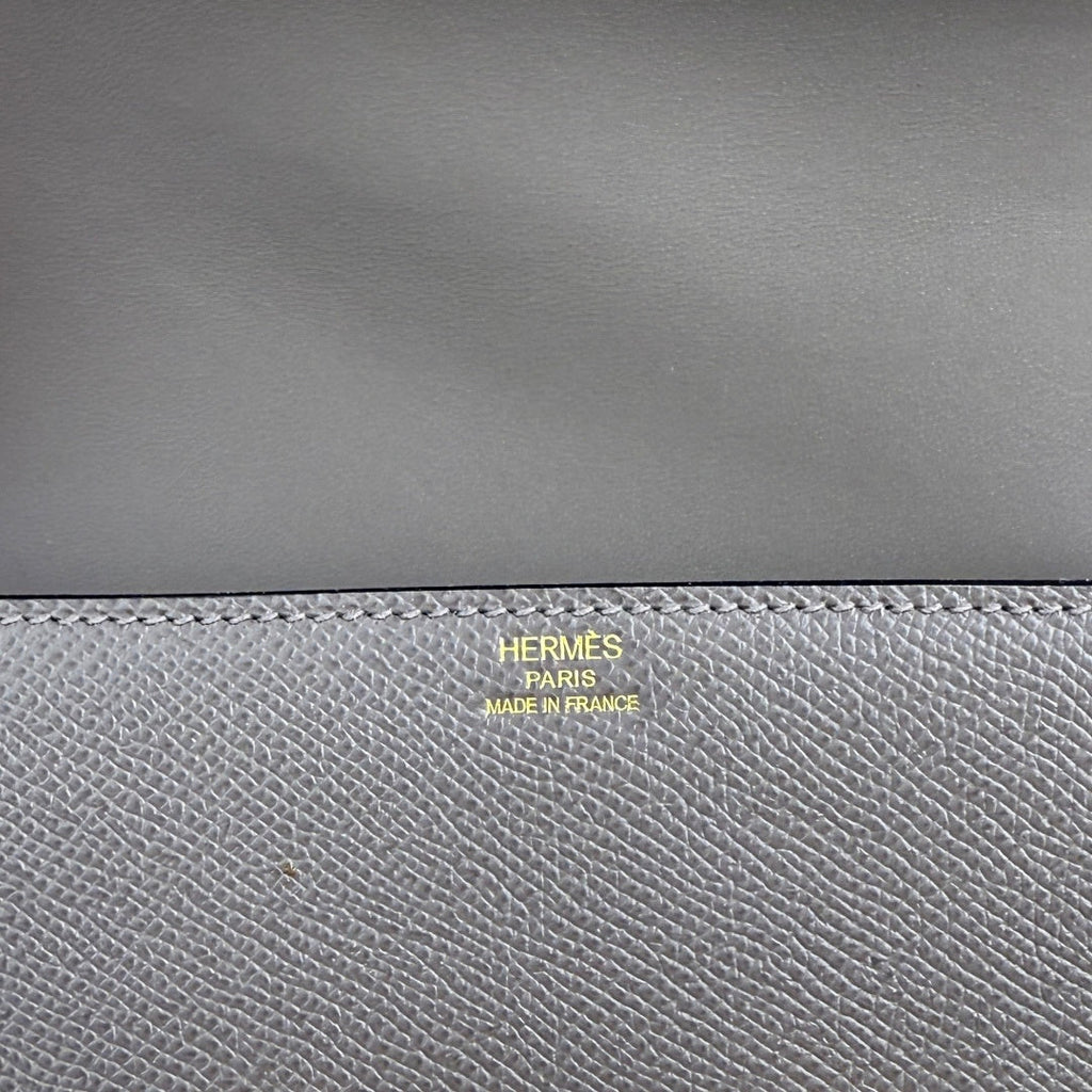 Hermès Della Cavalleria Elan Bag in Dark Gray Epsom Calfskin Gold Hardware - Default Title - View 5