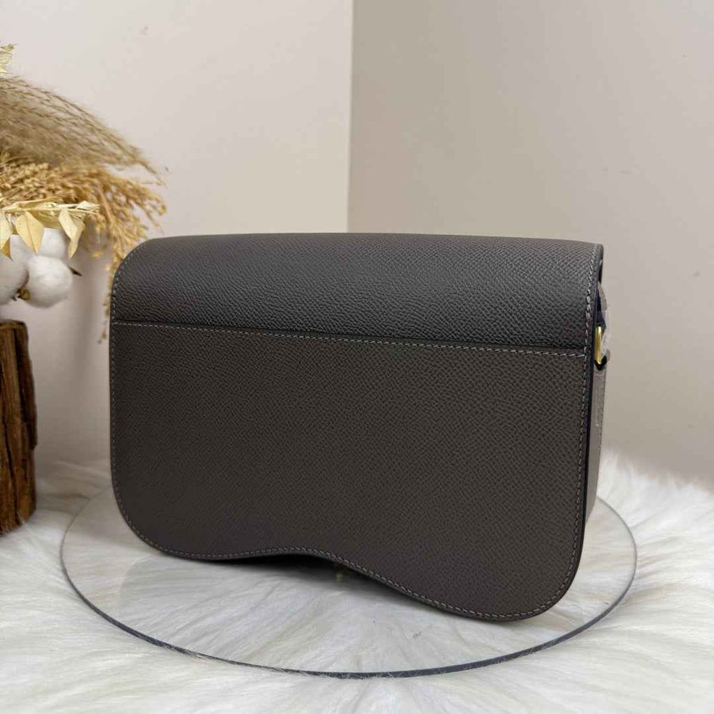 Hermès Della Cavalleria Elan Bag in Dark Gray Epsom Calfskin Gold Hardware - Default Title - View 4