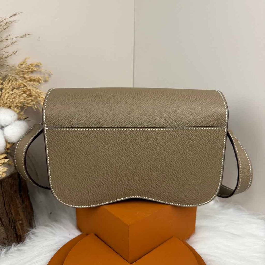 Hermès Della Cavalleria Elan Bag in Gray Epsom Calfskin Silver Hardware - Default Title - View 3