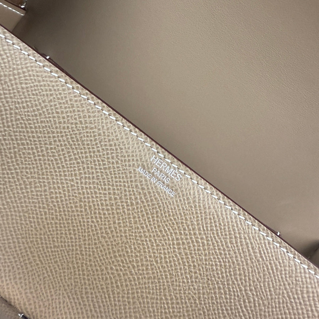 Hermès Della Cavalleria Elan Bag in Gray Epsom Calfskin Silver Hardware - Default Title - View 7