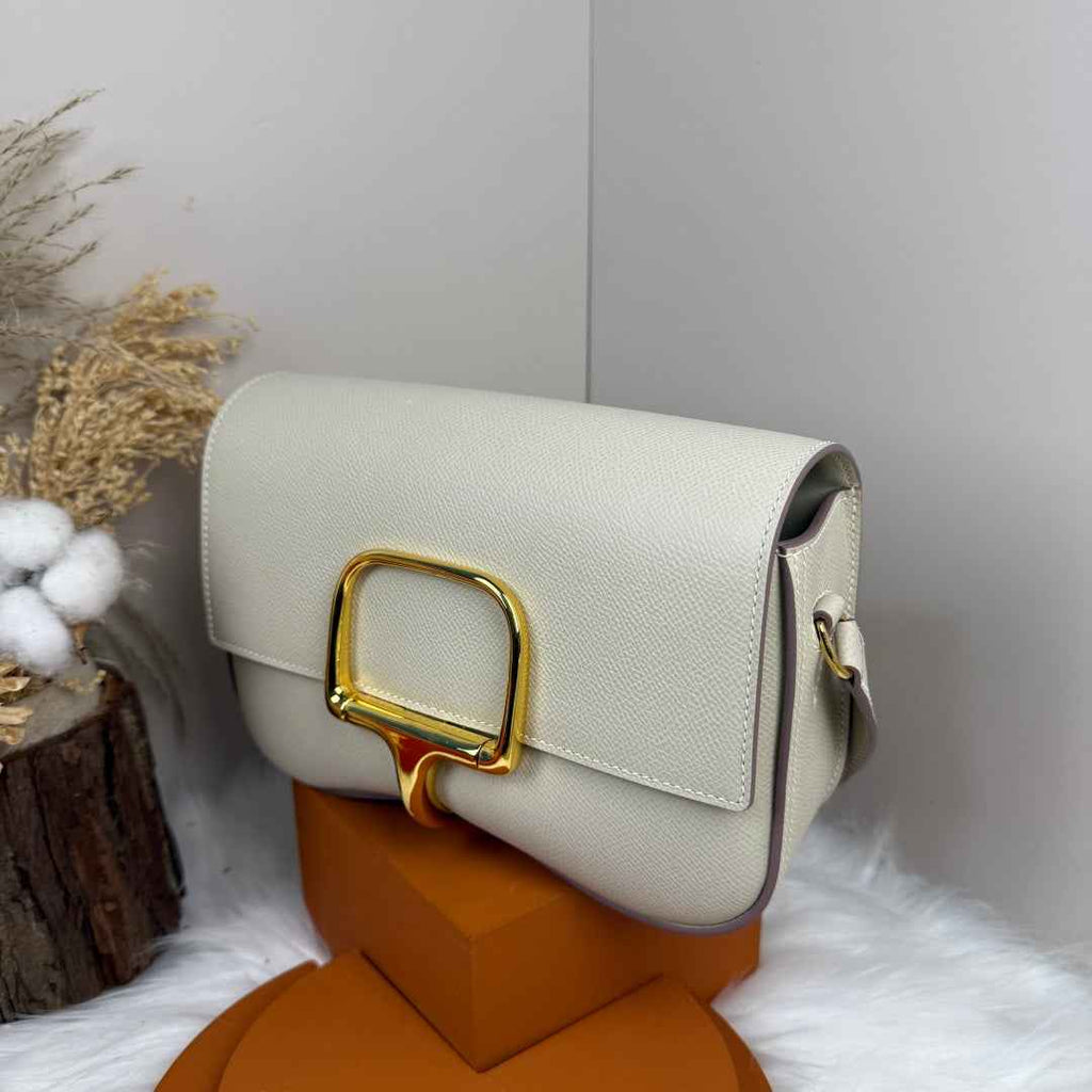 Hermès Della Cavalleria Elan Bag in Beige Epsom Calfskin Gold Hardware - Default Title - View 2