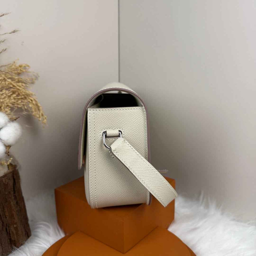 Hermès Della Cavalleria Elan Bag in Beige Epsom Calfskin Silver Hardware - Default Title - View 4