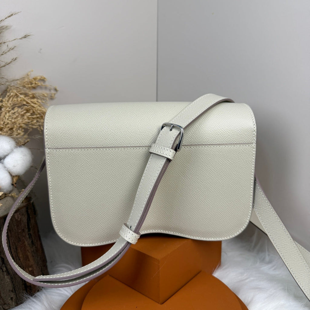 Hermès Della Cavalleria Elan Bag in Beige Epsom Calfskin Silver Hardware - Default Title - View 6