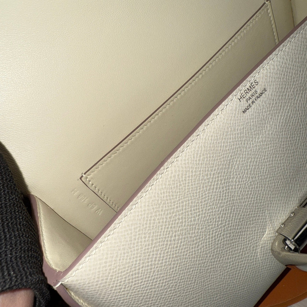 Hermès Della Cavalleria Elan Bag in Beige Epsom Calfskin Silver Hardware - Default Title - View 8