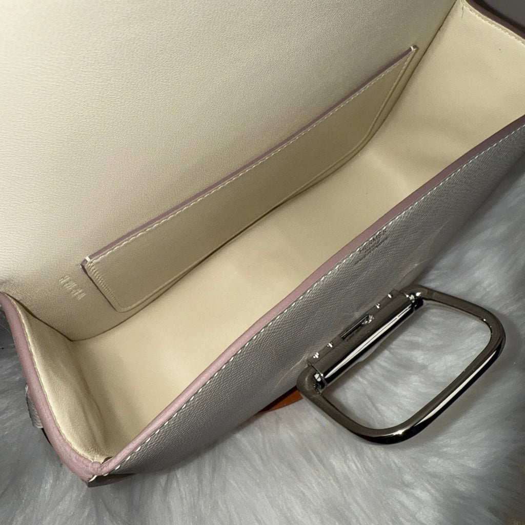 Hermès Della Cavalleria Elan Bag in Beige Epsom Calfskin Silver Hardware - Default Title - View 9