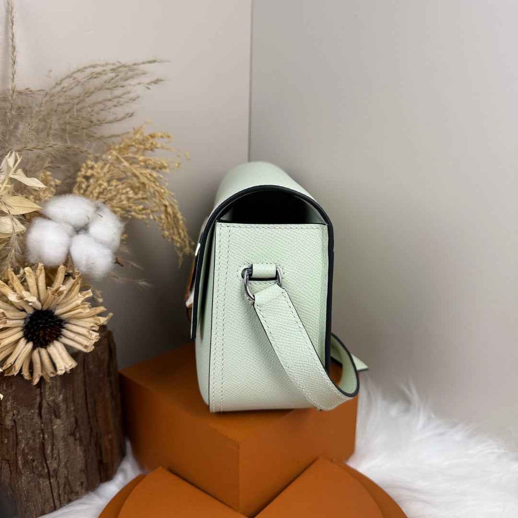 Hermès Della Cavalleria Elan Bag in Light Green Epsom Calfskin Silver Hardware - Default Title - View 4
