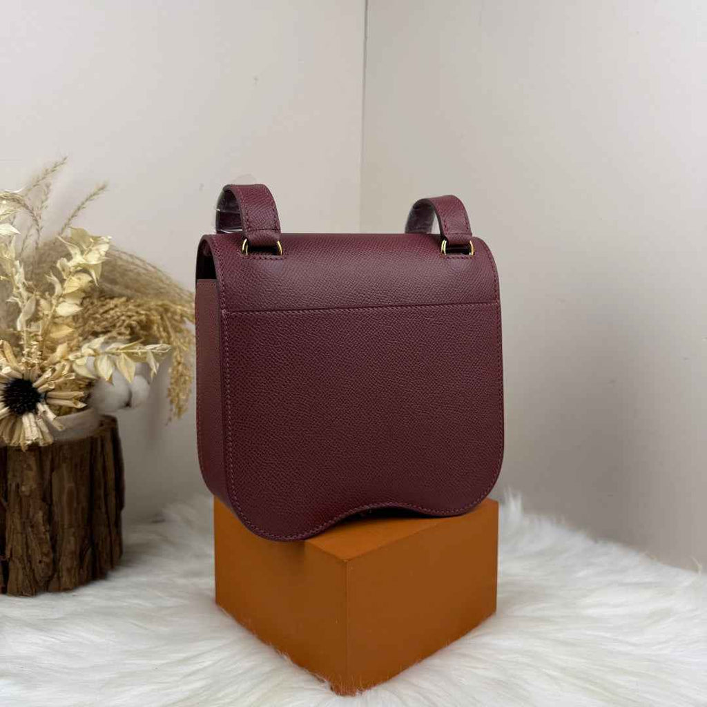 Hermès Della Cavalleria Mini Bag Epsom Calfskin Wine Red Gold Hardware - Default Title - View 4