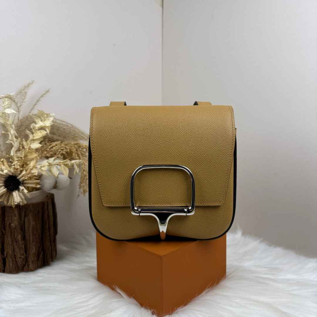 Hermès Della Cavalleria Mini Bag Apricot Epsom Calfskin Silver Hardware - Default Title - View 1